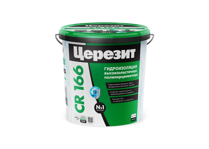 Церезит (Cerezit) CR 166 - полимерцементный состав гидроизоляционный двухкомпонентный эластичный | Профессиональная строительная химия от торгово-строительной компании Про-Дальтранс в Тольятти